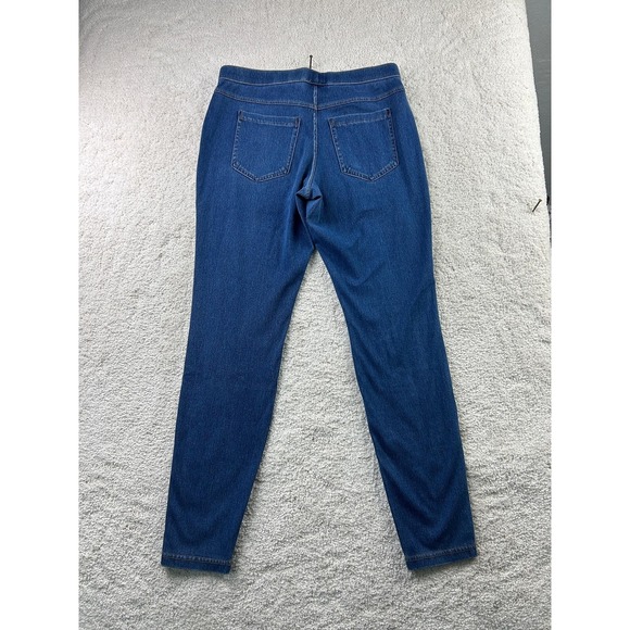 Womens Jeggings Pants Medium Blue Denim Stretch Pull On Elastic Waist Slim Fit - Picture 9 of 11